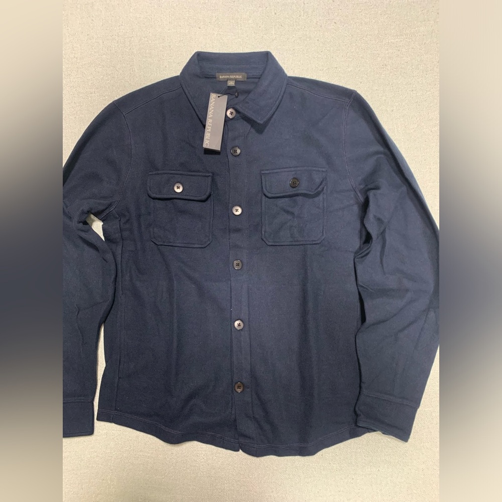 NWT Banana Republic OVER SHIRT, NAVY BLUE SIZE M